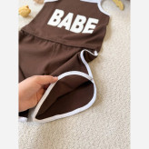 رمپر دخترانه پنبه کبریتی مدل BABE در 4 رنگ سایز 2 تا 9 سال