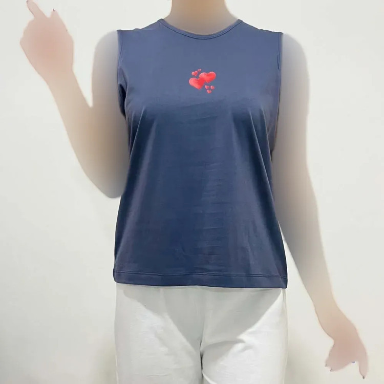 تاپ زنانه نخ پنبه چاپدار