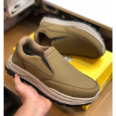 کفش چرم مردانه بیبند مدل صبا رنگ زیتونی
