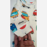 ست بلوز و شلوار راحتی پسرانه طرح ماشین نخ و پنبه