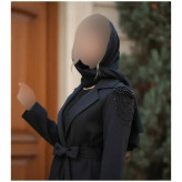 مانتو ماکسی بلند فاخر جنس بزیاق کره ای اعلا رنگ مشکی دوخت مزونی