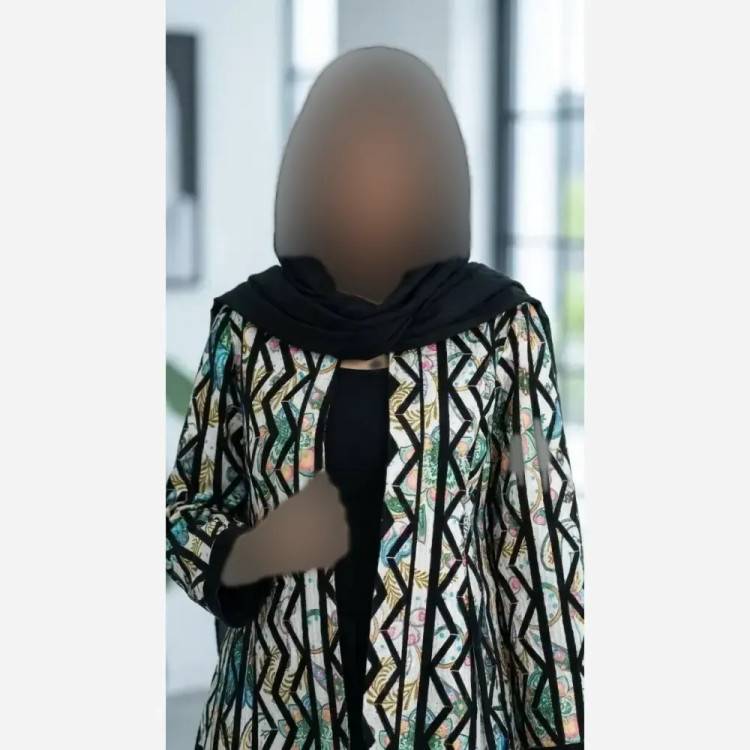 کت زنانه طرح دار جنس تافته درجه یک فری سایز 38 تا 46