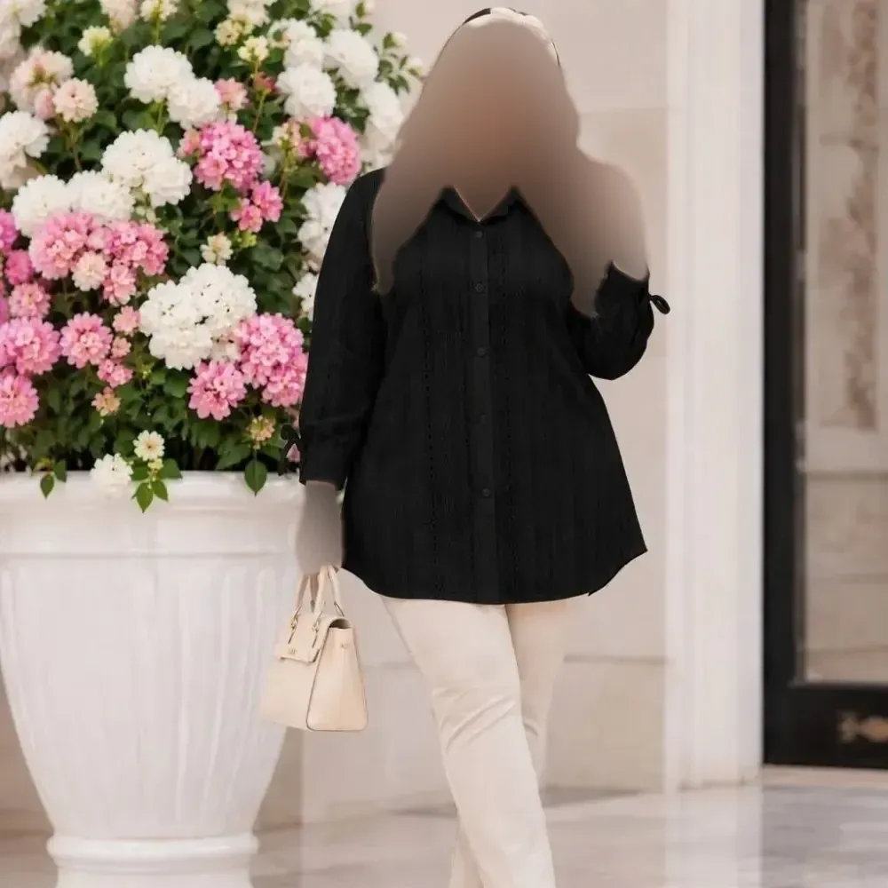 شومیز مانتویی عروسکی مراکشی درجه یک فری سایز 38 تا 50