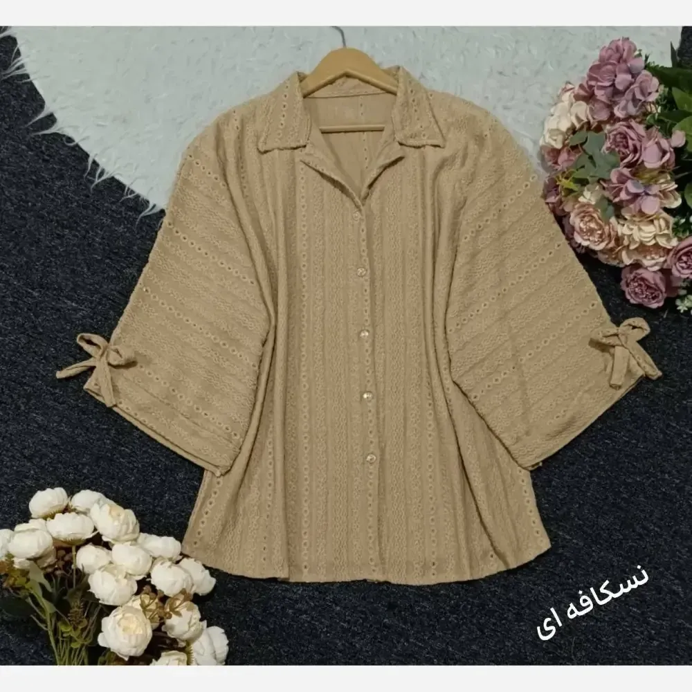 شومیز مانتویی عروسکی مراکشی درجه یک فری سایز 38 تا 50