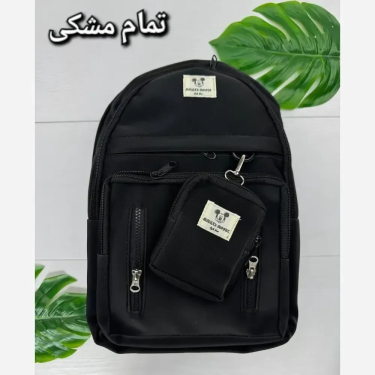 کوله پشتی زرین جنس دیبا ضد آب 3 زیپ با جای قمقمه