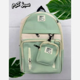 کوله پشتی زرین جنس دیبا ضد آب 3 زیپ با جای قمقمه