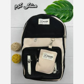 کوله پشتی زرین جنس دیبا ضد آب 3 زیپ با جای قمقمه