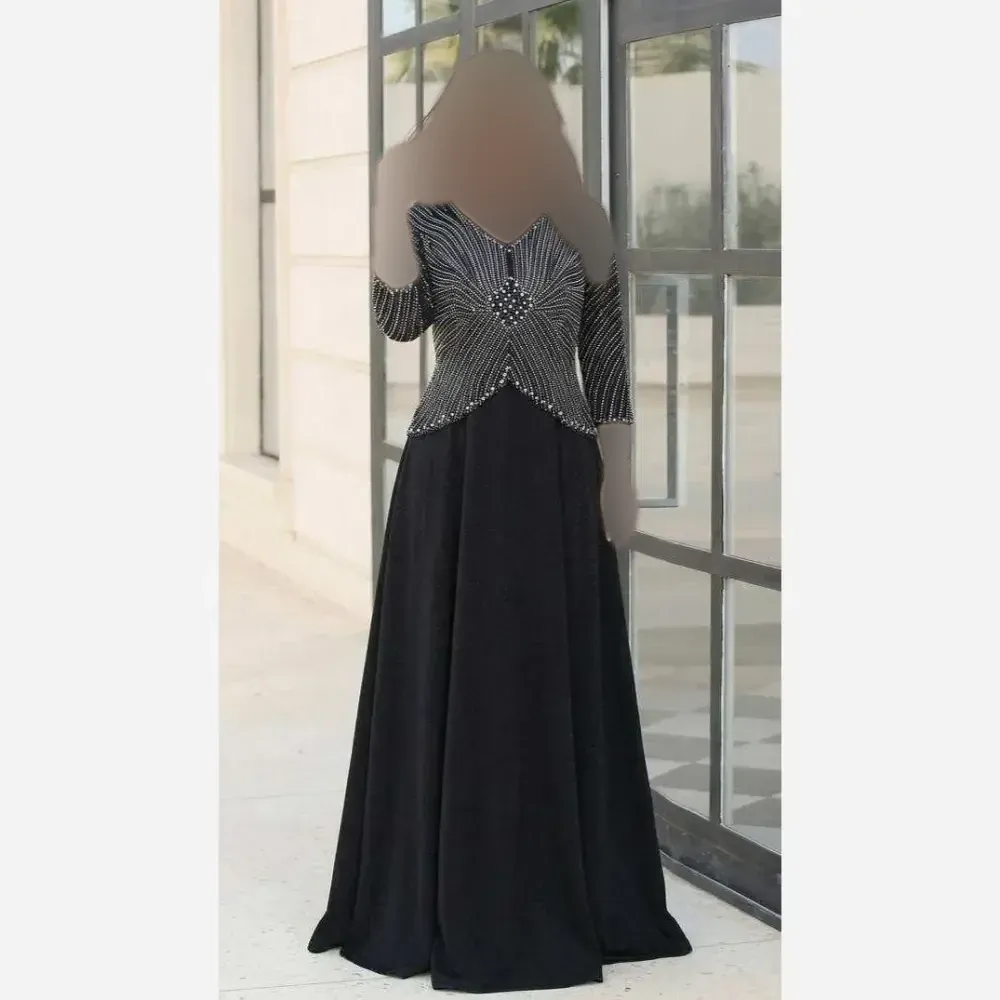 پیراهن ماکسی مجلسی زنانه لمه کاپدار سایز بزرگ