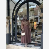 ست شومیز و دامن پیراهن بوگاتی و دامن لنینت فری سایز 38 تا 46 کمر بند دار