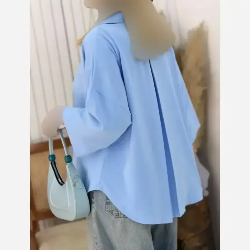 شومیز باکسی فلورا زنانه سایز فری تا 48 رنگ مشکی کرم آبی برنزی