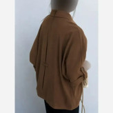 شومیز باکسی لینن درجه یک زنانه رنگ مشکی و سبز پسته ای فری سایز