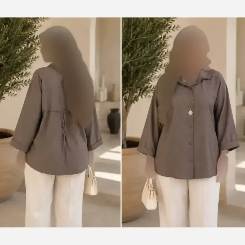 شومیز تنسل پری زنانه خنک فری سایز تا 48
