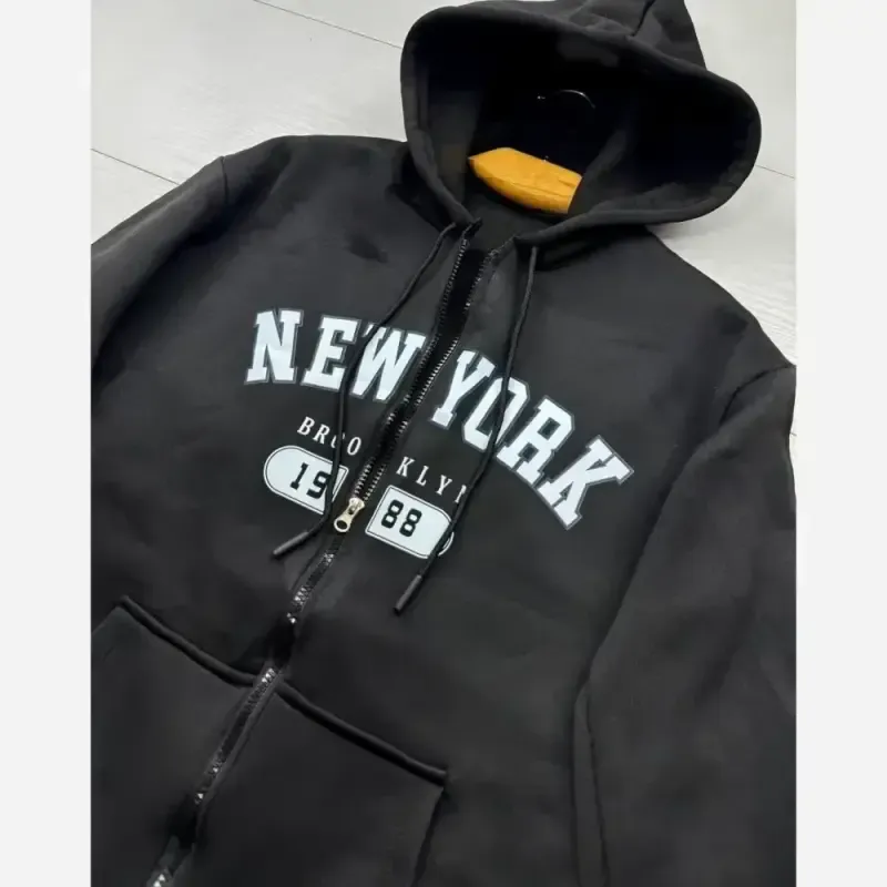سوییشرت NY دورس تو کرکی مشکی سایز فری 36 تا 44