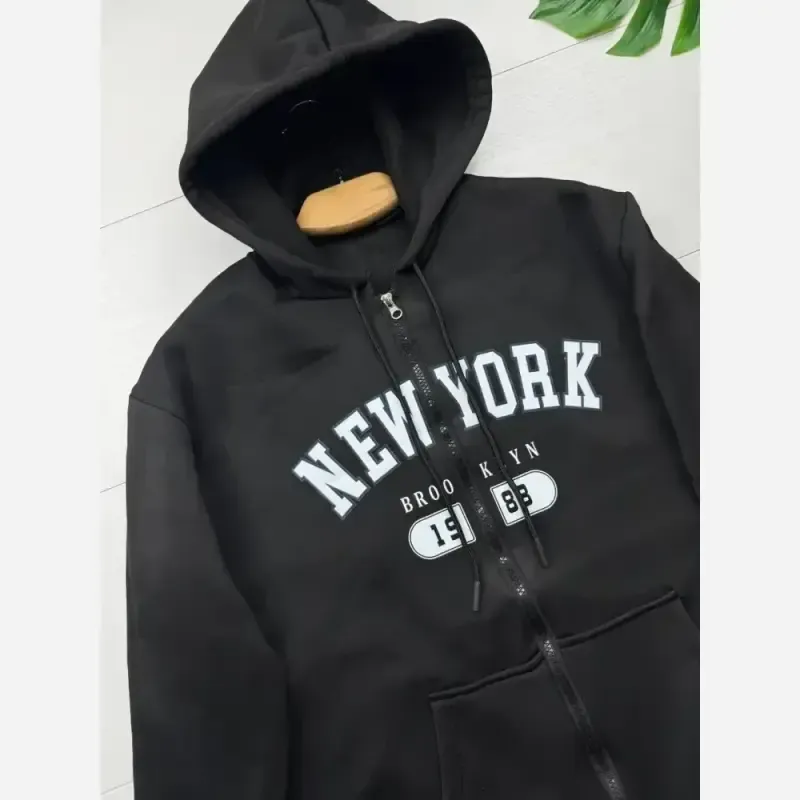 سوییشرت NY دورس تو کرکی مشکی سایز فری 36 تا 44