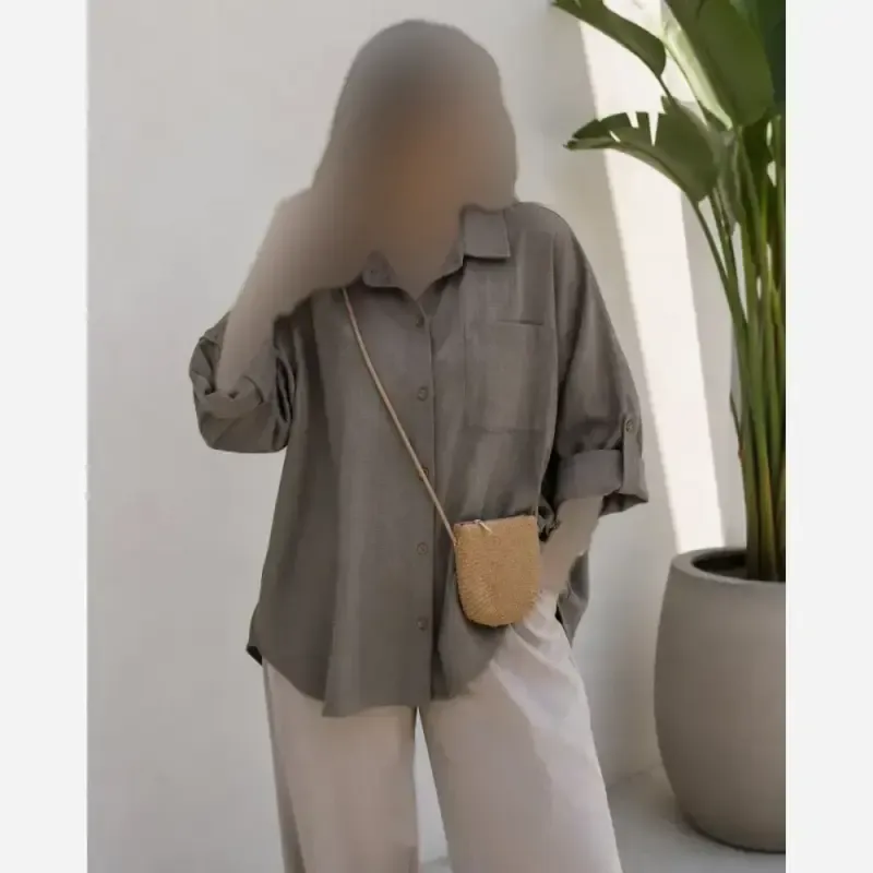 شومیز تنسل پری زنانه خنک و تابستانی فری سایز تا 48 کرم و صورتی