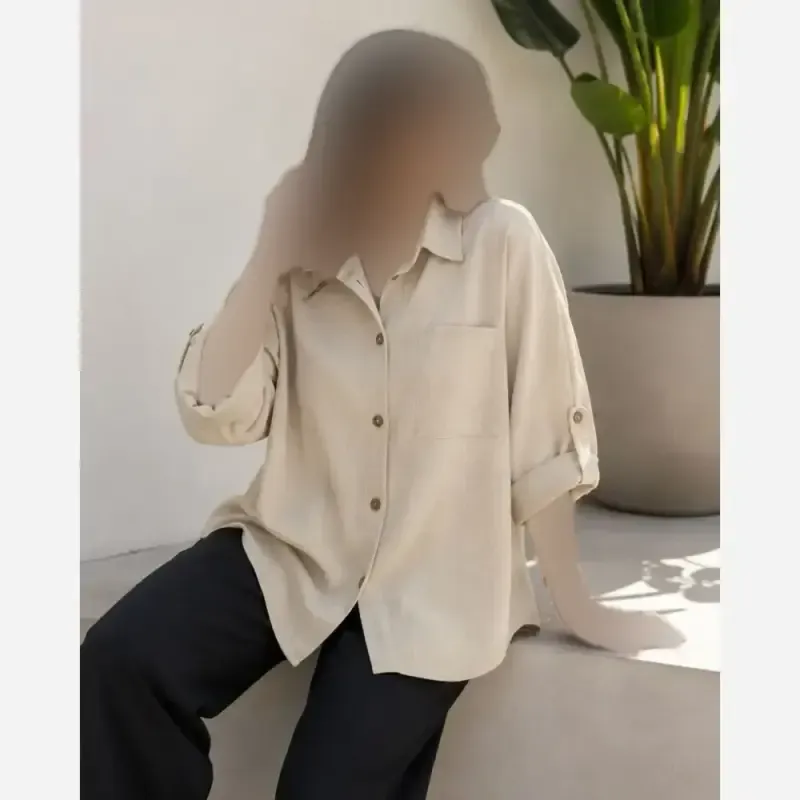 شومیز تنسل پری زنانه خنک و تابستانی فری سایز تا 48 کرم و صورتی