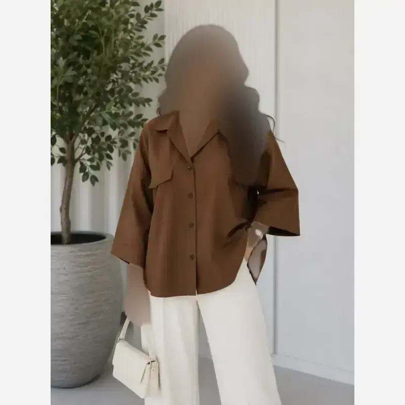شومیز باکسی لینن درجه یک مشکی فری سایز تا 48 خنک