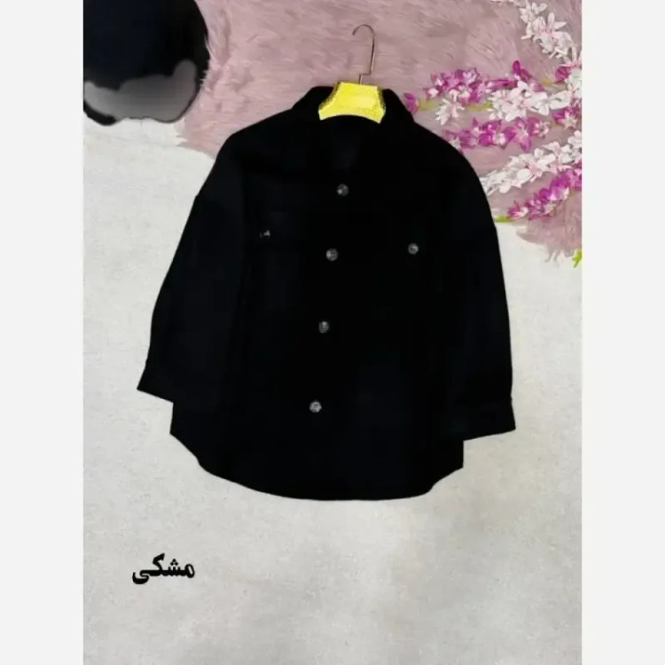 مانتو بلند پشمی موهر دار پاییزه و زمستانه کمربنددار محیا