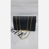 کیف بند زنجیری چرم مشکی سایز 20 در 14 مدل ژیکان