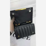 کیف بند زنجیری چرم مشکی سایز 20 در 14 مدل ژیکان