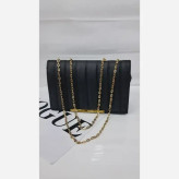 کیف بند زنجیری چرم مشکی سایز 20 در 14 مدل ژیکان