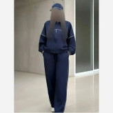 سویشرت و شلوار نانسی جنس مازراتی درجه یک رنگ مشکی موکا سرمه ای فری سایز