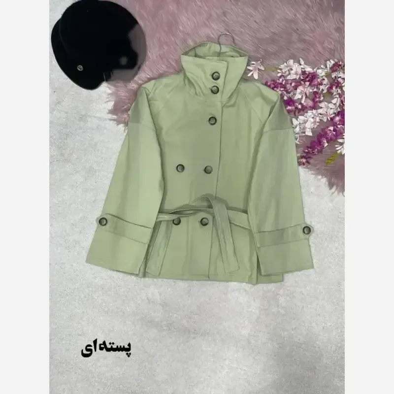 ترنچ کت کتان زنانه فری سایز 38 تا 46 رنگ بندی متنوع
