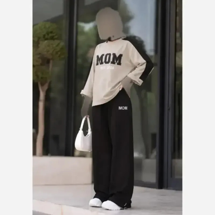 ست اسپرت زنانه پنبه گلکسی مدل mom سایز 38 تا 48