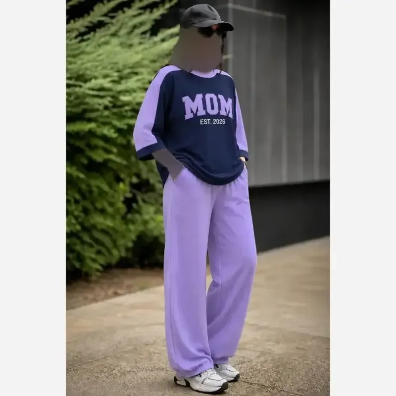 ست اسپرت زنانه پنبه گلکسی مدل mom سایز 38 تا 48