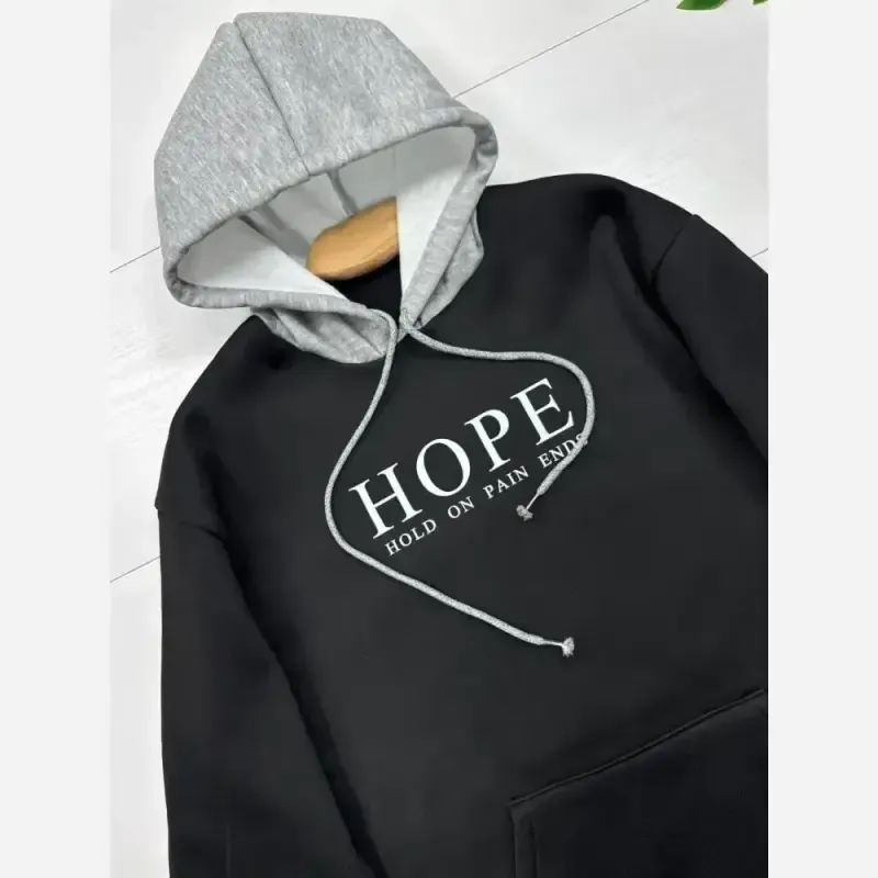 هودی زنانه دورس توکرکی طرح HOPE سایز فری 38 تا 46