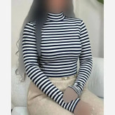 بلوز یقه اسکی لورنت آستین فینگردار جنس فانریپ کش رنگ مشکی سفید سایز فری
