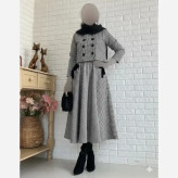 کت دامن پیچازی گرم و ضخیم زنانه سایز بزرگ و معمولی