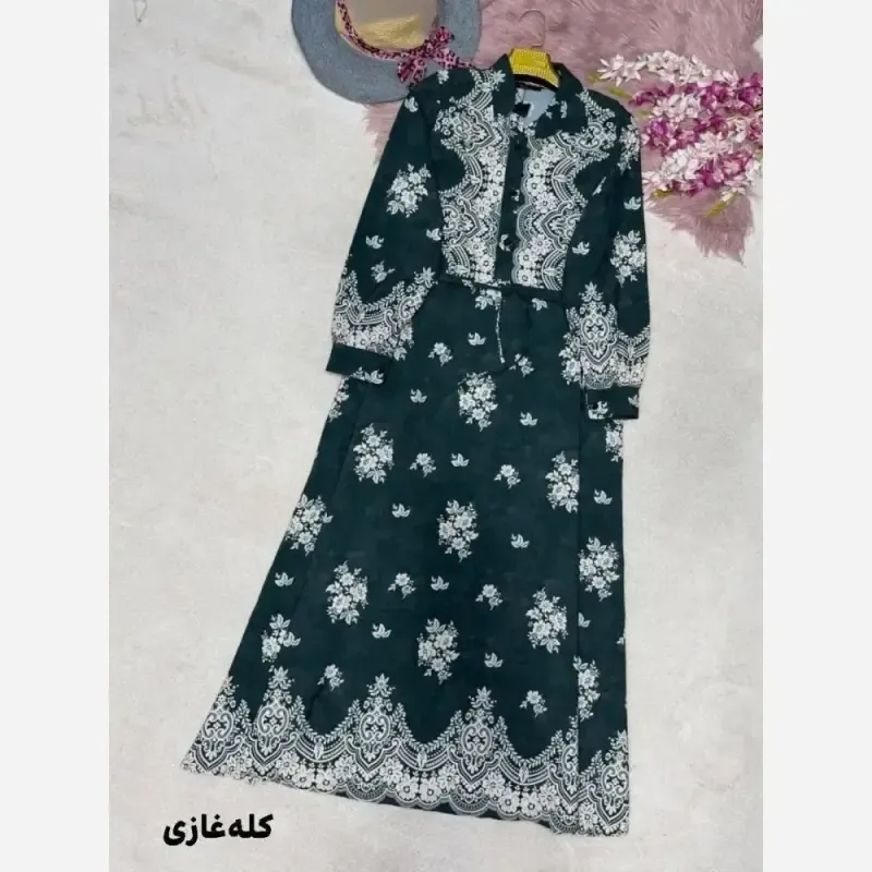 پیراهن ساحلی زنبق فلورنخ درجه یک سایز فری 38 تا 46