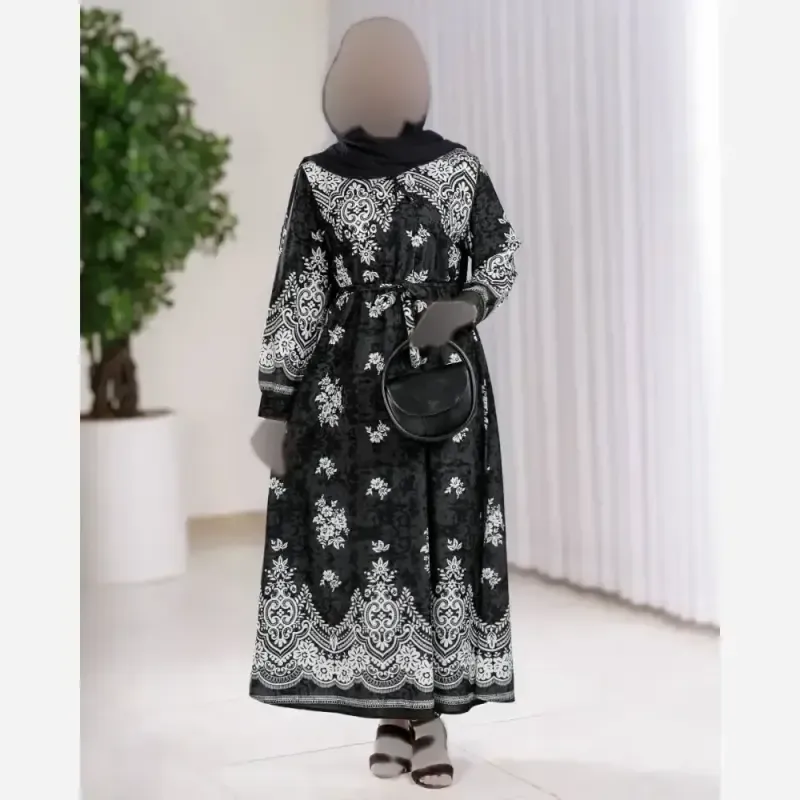 پیراهن ساحلی زنبق فلورنخ درجه یک سایز فری 38 تا 46