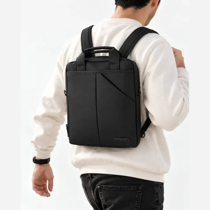 کیف اداری چرم مصنوعی مناسب لپ تاپ و رسمی زنانه مردانه با بند بلند و جیب متعدد