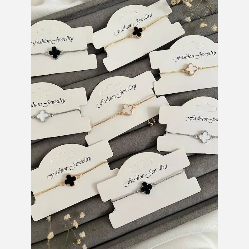 دستبند آسانسوری دخترانه استیل مدل ونکلیف