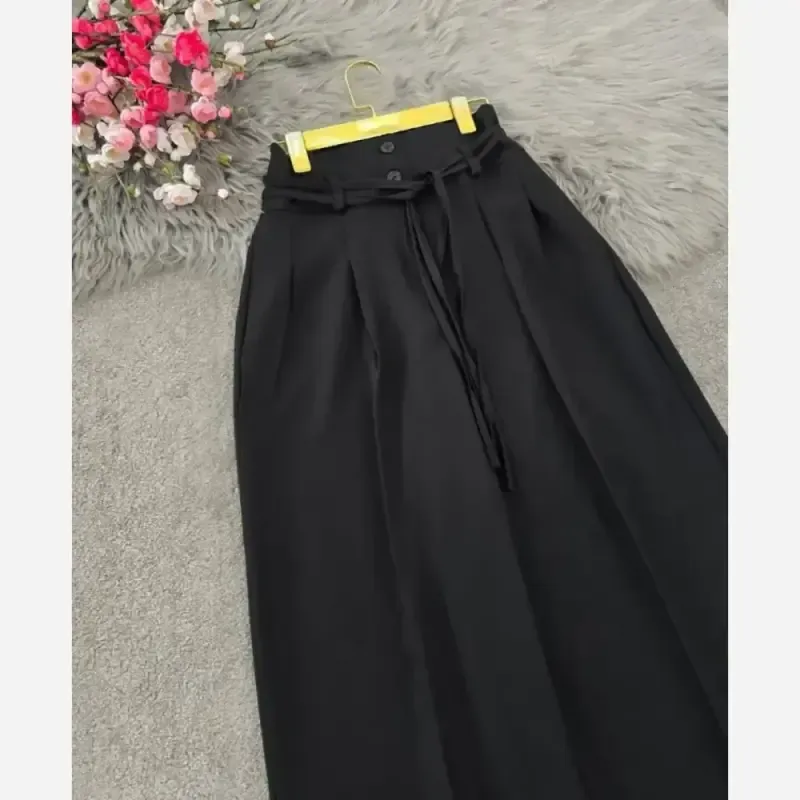 شلوار بگ بزیاق کمربنددار جیب دار قد 105 سایز L تا XXL