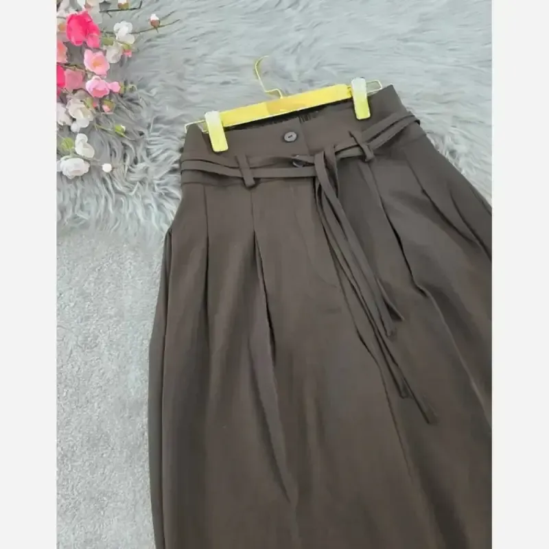شلوار بگ بزیاق کمربنددار جیب دار قد 105 سایز L تا XXL