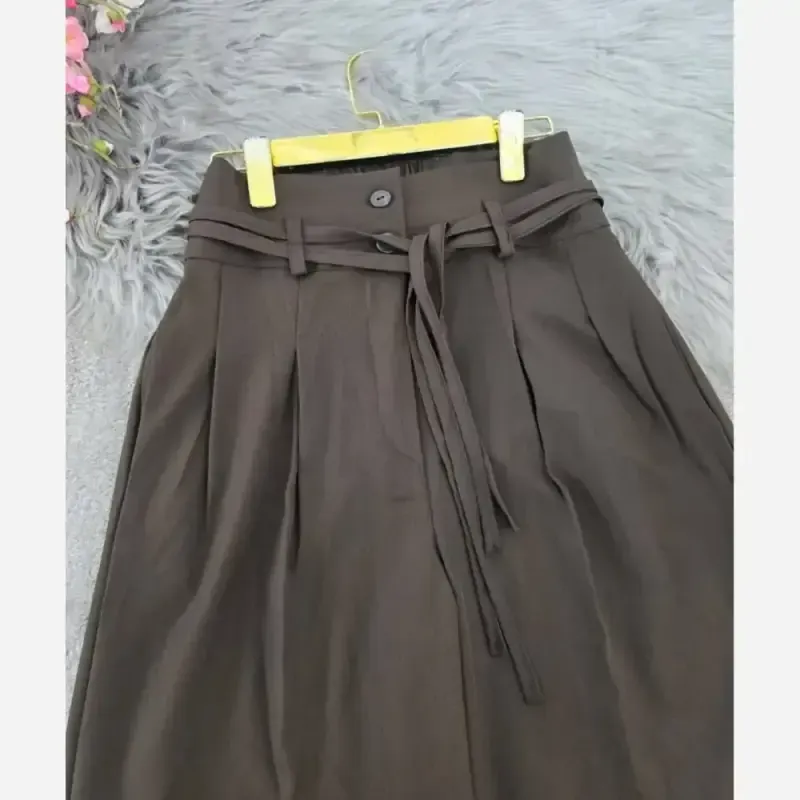 شلوار بگ بزیاق کمربنددار جیب دار قد 105 سایز L تا XXL
