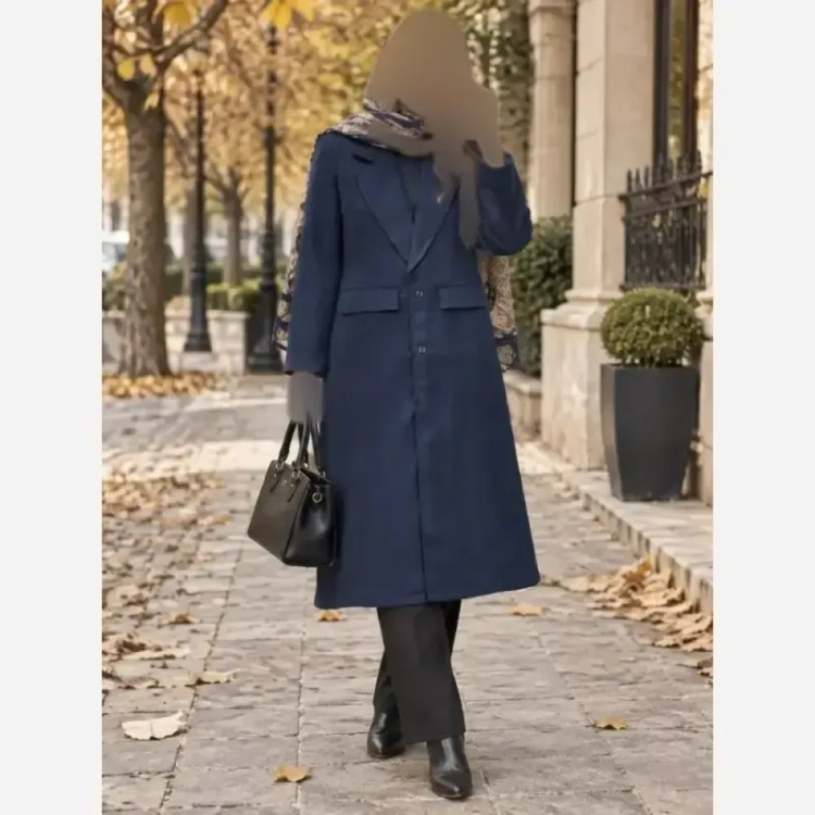 پالتو بلند زنانه رویا جنس کوتر توییت رنگ بندی متنوع