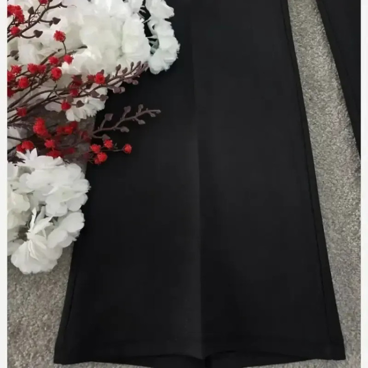 شلوار دمپا گشاد زنانه جنس مازراتی 330 گرم قد 105 سایز 40 تا 50