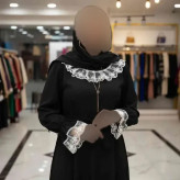 پیراهن عبایی زنانه مدل محبوبه جنس الیزه رنگ مشکی