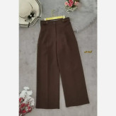 شلوار بگ مازراتی کمر پاگن دار زنانه قد 103 رنگ مشکی قهوه ای نسکافه ای سایز L XL XXL