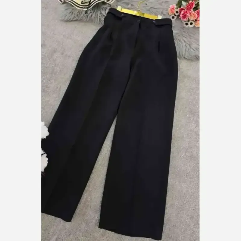 شلوار بگ مازراتی کمر پاگن دار زنانه قد 103 رنگ مشکی قهوه ای نسکافه ای سایز L XL XXL