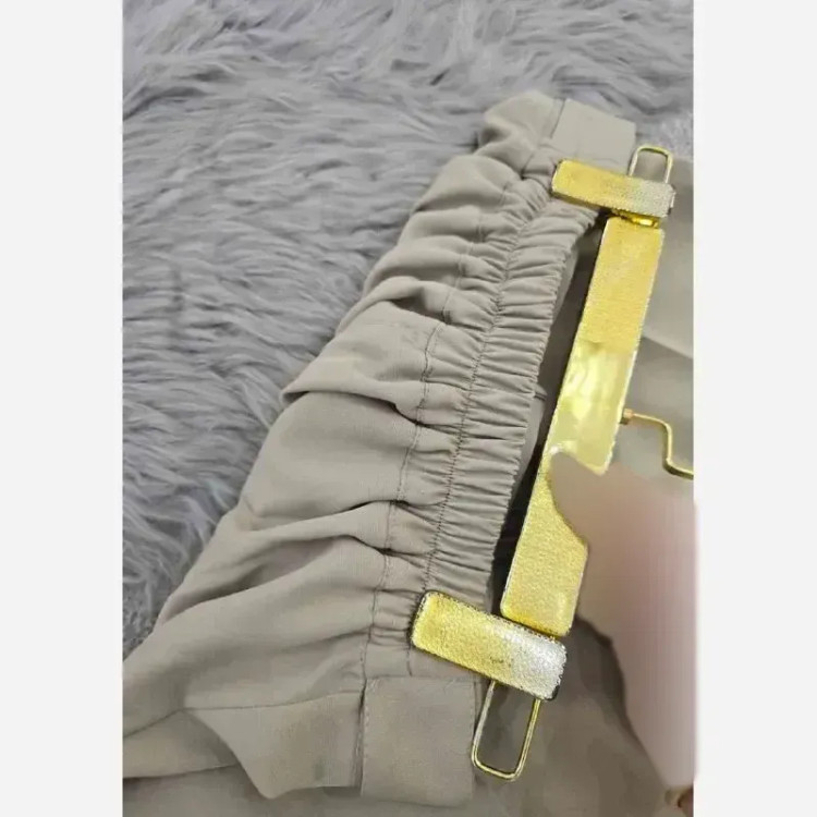 شلوار بگ مازراتی کمر پاگن دار زنانه قد 103 رنگ مشکی قهوه ای نسکافه ای سایز L XL XXL
