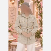 شکت مانتو چهارخونه پشمی پیچازی درجه یک فری سایز