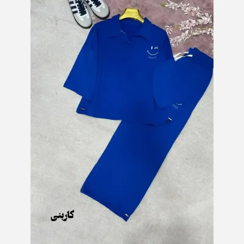 ست اسپرت زنانه پنبه گلکسی مدل happy سایز فری 38 تا 46