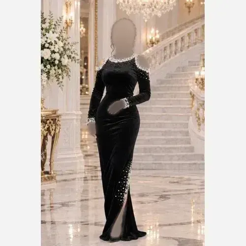 ماکسی مخمل مرواریدی مدل لیانا قد 150 سایز 36 تا 46