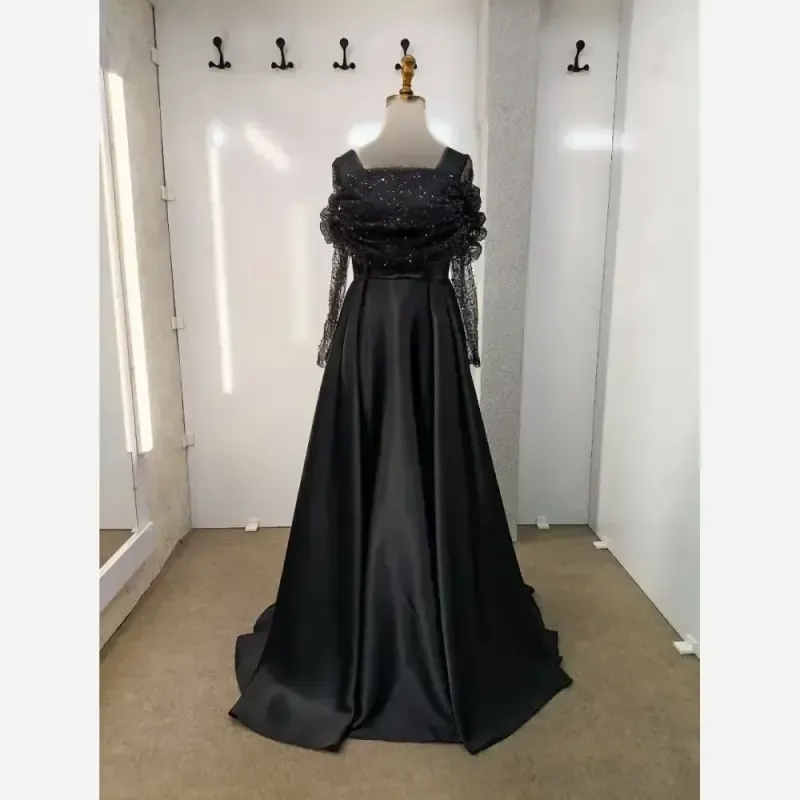 ماکسی مجلسی مدل بیتا پارچه جسیمکو با ساتن آمریکایی سایز 36 تا 48