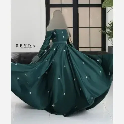 ماکسی مجلسی مدل آتریسا ساتن آمریکایی سنگ دوزی شده سایز 38 تا 48